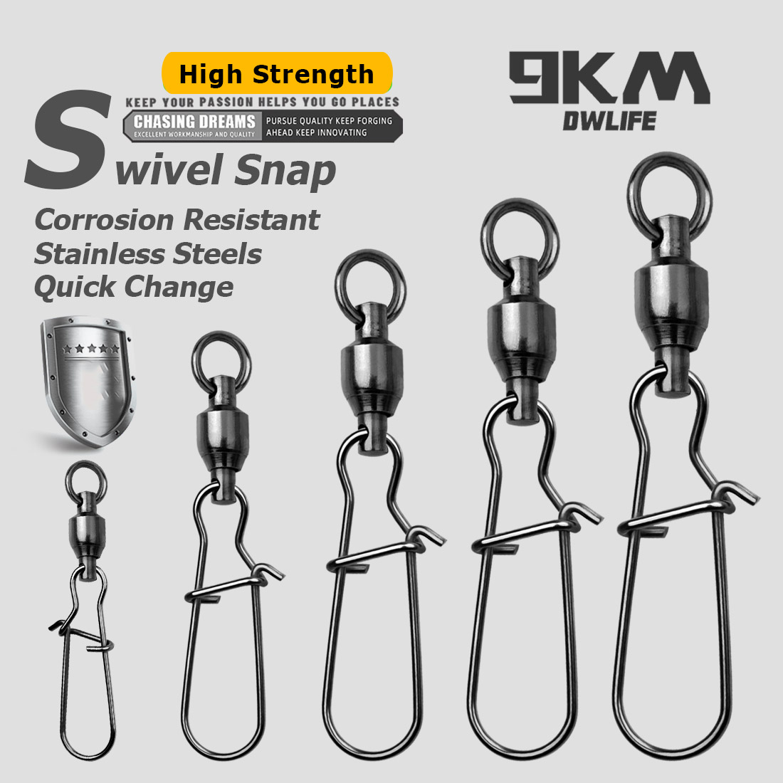 9KM 10PCS Ball Bearing Swivel  - Ice Fishing Tip Up recension och pris