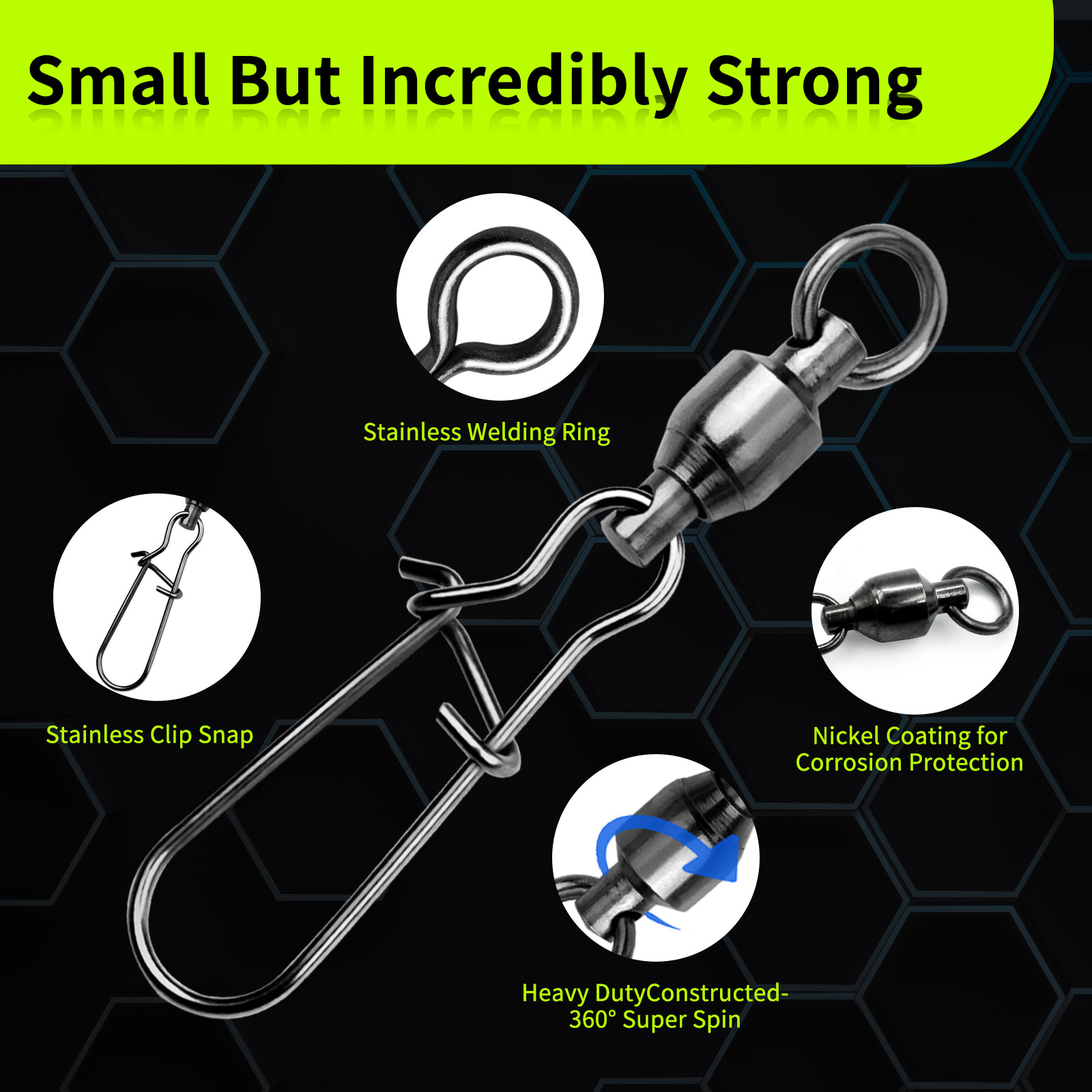 9KM 10PCS Ball Bearing Swivel  - Ice Fishing Tip Up recension och pris
